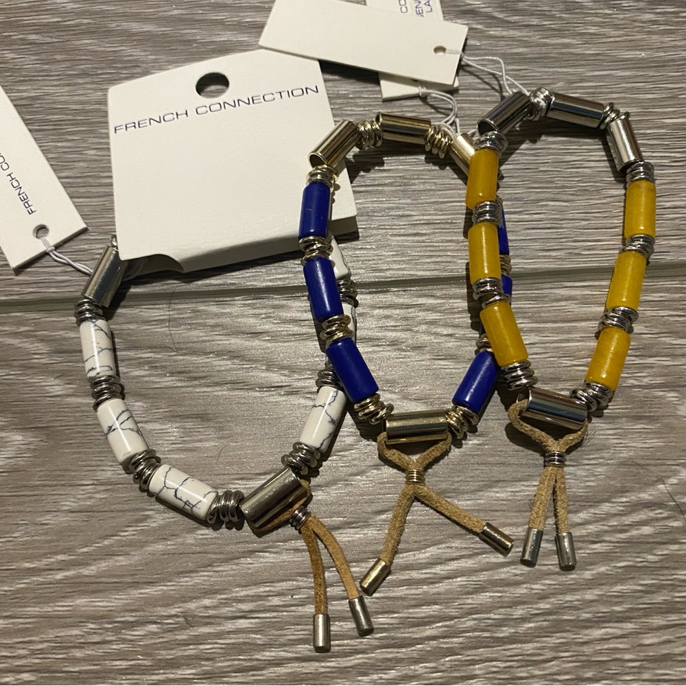 NWT 3 French Connection Beaded Bracelets